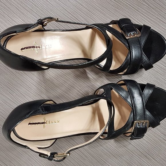 Cole Haan 'Air Maxine' Sandal Black Leather Womens Size 9.5 B - Picture 6 of 11